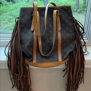 Vintage Boho Chic LV Bucket Bag W/Fringe